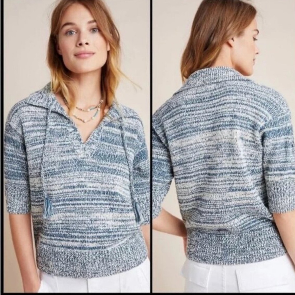 Anthropologie Carlotta Collared B-Neck Sweater XS